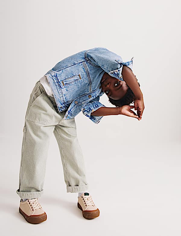 Denim-Hemdjacke aus reiner Baumwolle (2&ndash;8 J.) - AT