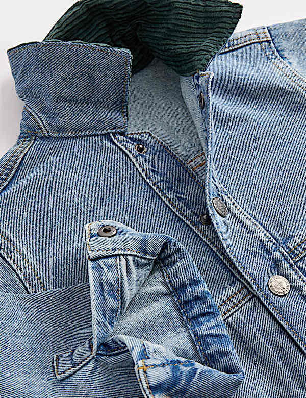 Denim-Hemdjacke aus reiner Baumwolle (2&ndash;8 J.) - AT