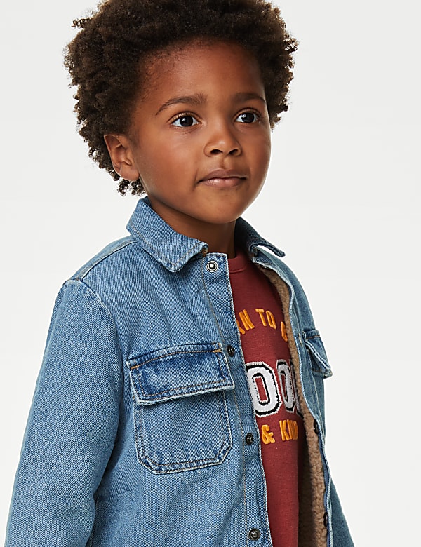 Denim Borg Lined Shacket (2-8 Yrs)
