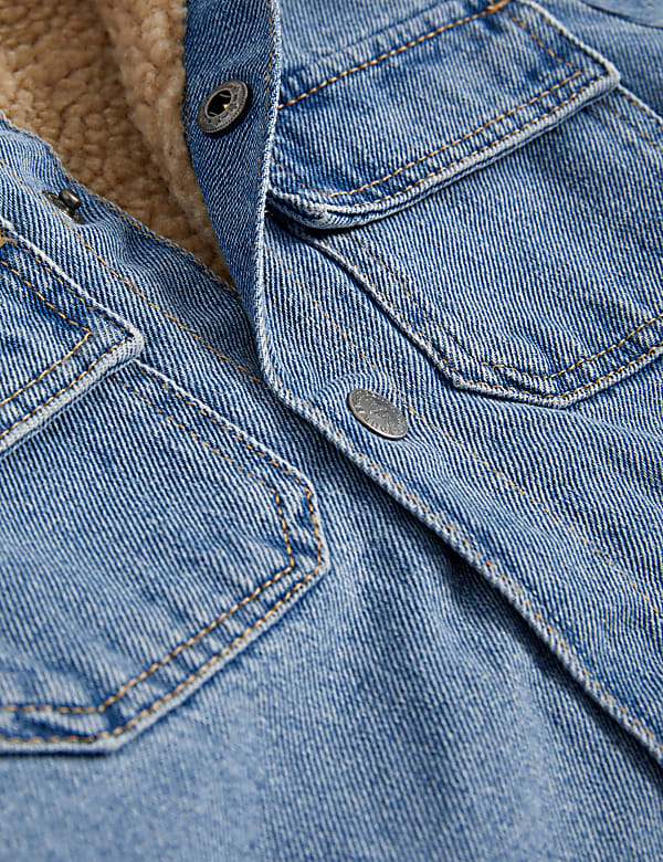 Denim Borg Lined Shacket (2-8 Yrs)