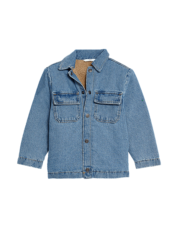 Denim Borg Lined Shacket (2-8 Yrs)