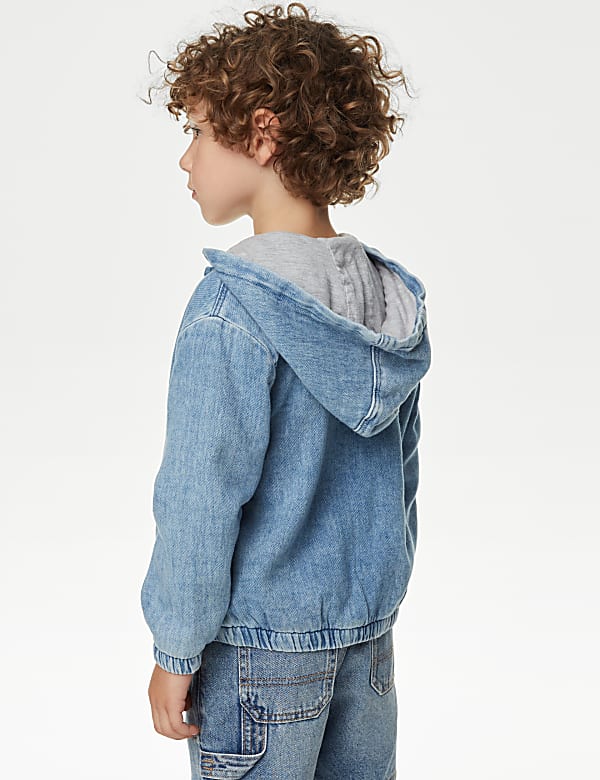 Denim Hooded Zip Jacket (2-8 Yrs)