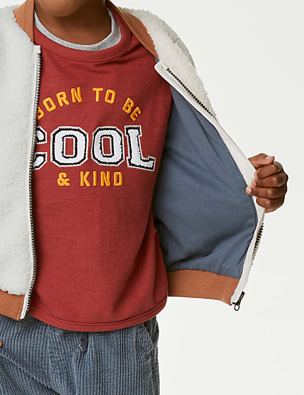 Cosy Borg Bomber Jacket (2-8 Yrs)