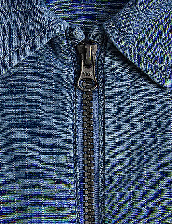 Pure Cotton Denim Ripstop Jacket (2-8 Yrs) - LU