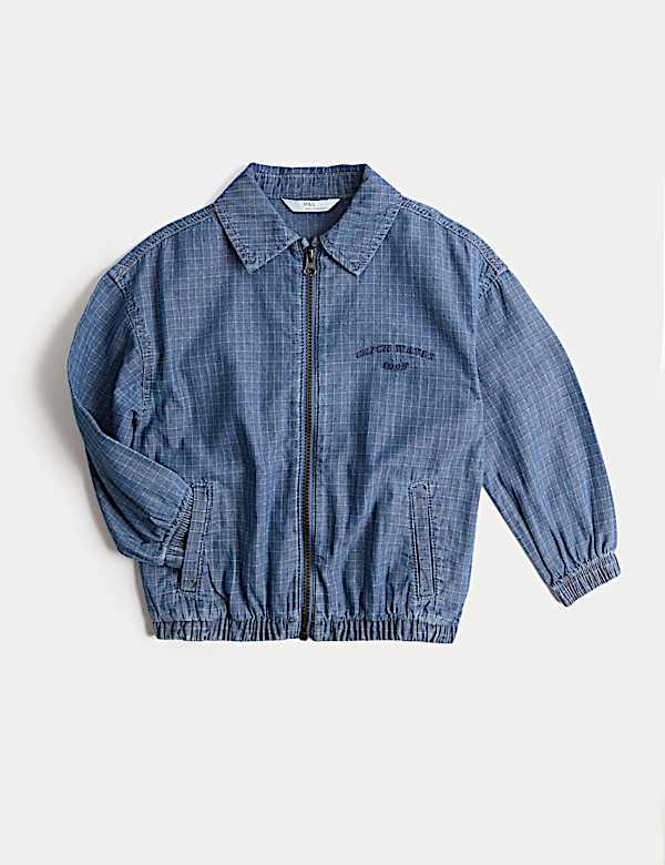 Pure Cotton Denim Ripstop Jacket (2-8 Yrs) - LU