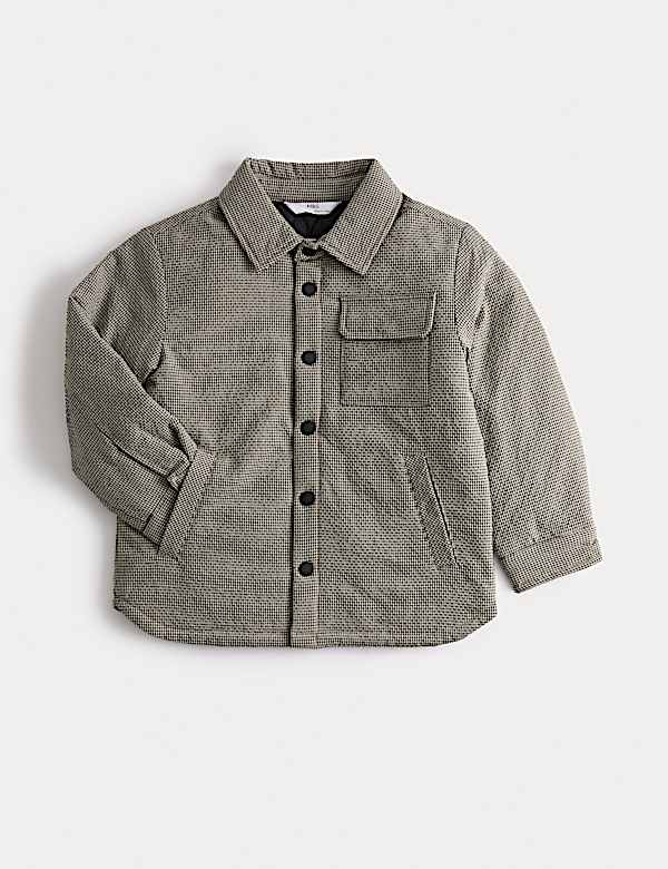 Micro Check Quilted Shacket (2-10 Yrs) - AL