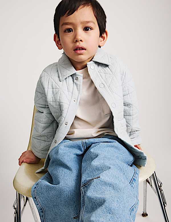 Pure Cotton Quilted Jacket (2-8 Yrs) - VN