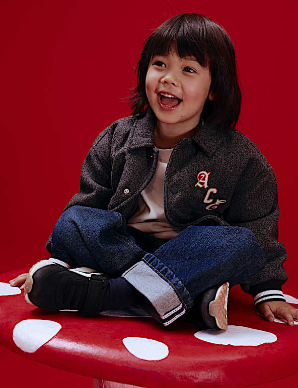Embroidered Baseball Bomber Jacket (2-8 Yrs) - DK