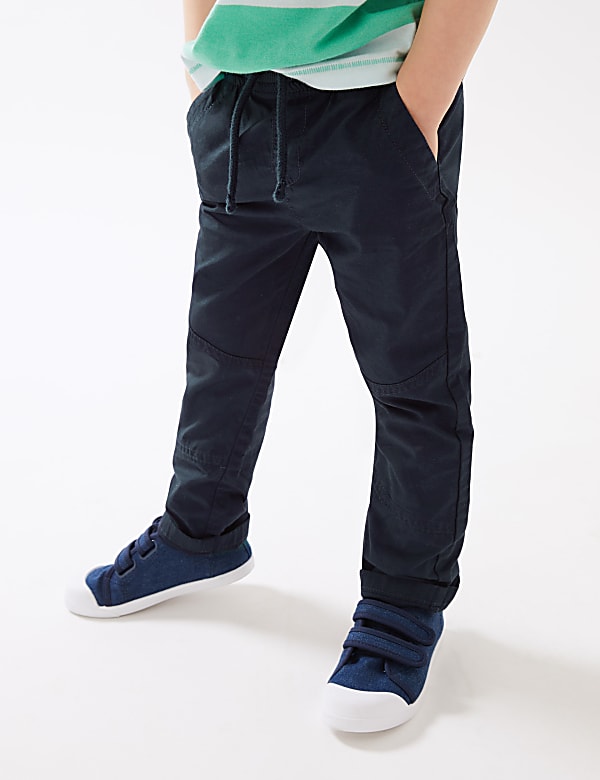 2pk Pure Cotton Ripstop Trousers (2-7 Yrs)
