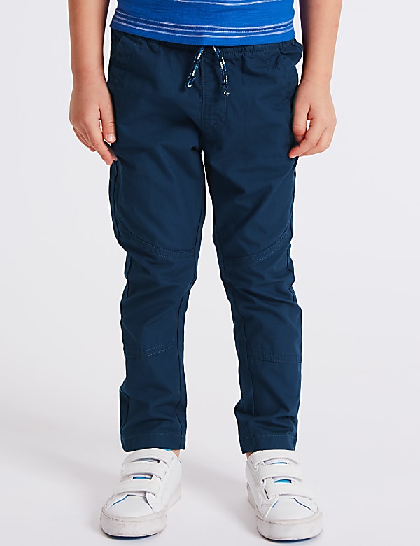 2 Pack Pure Cotton Ripstop Trousers (3 Months - 7 Years)