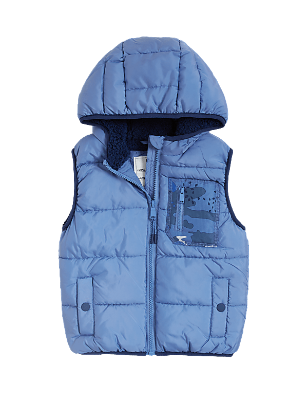 Camouflage Fleece Lined Padded Gilet