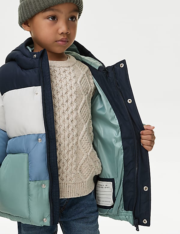 Stormwear™ Padded Colour Block Coat (2-8 Yrs)
