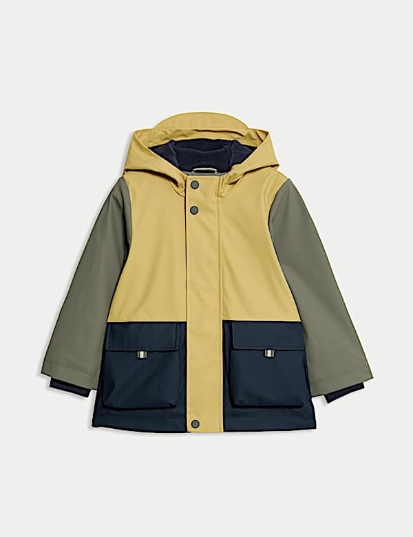 Colour Block Hooded Fisherman Coat (2-8 Yrs) - NZ