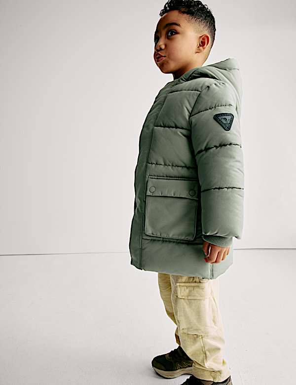 Longline Padded Hooded Coat (2-8 Yrs)