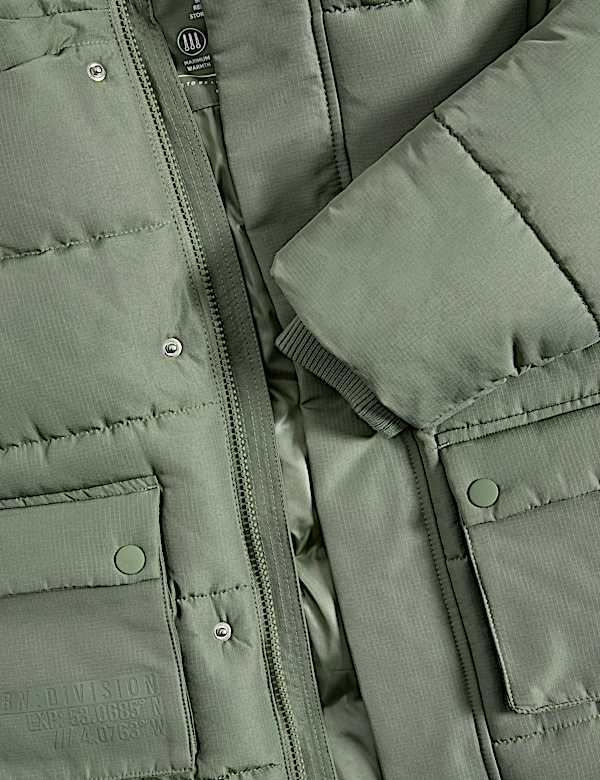 Longline Padded Hooded Coat (2-8 Yrs)