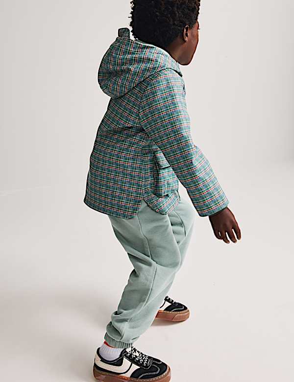 Lightweight Hooded Checked Fisherman Jacket (2-8 Yrs) - BE
