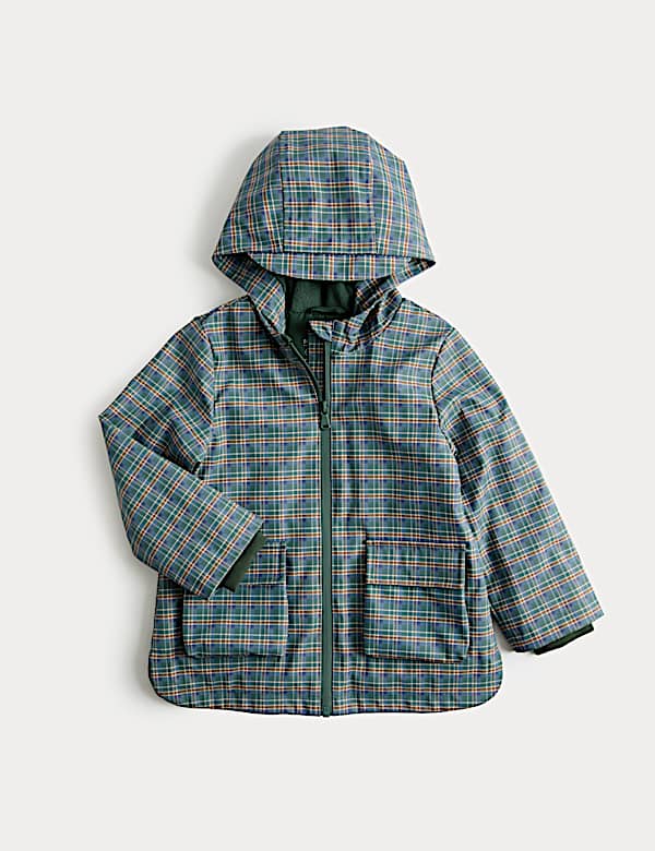 Lightweight Hooded Checked Fisherman Jacket (2-8 Yrs) - BE