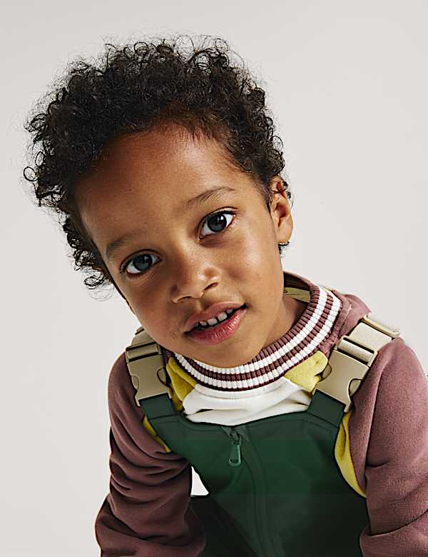 Shower Resistant Dungaree Trousers (2-8 Yrs) - IS