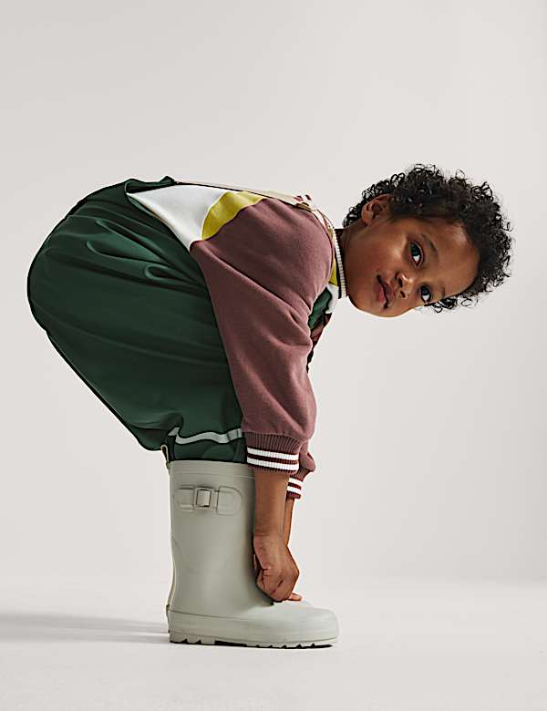Shower Resistant Dungaree Trousers (2-8 Yrs) - IS