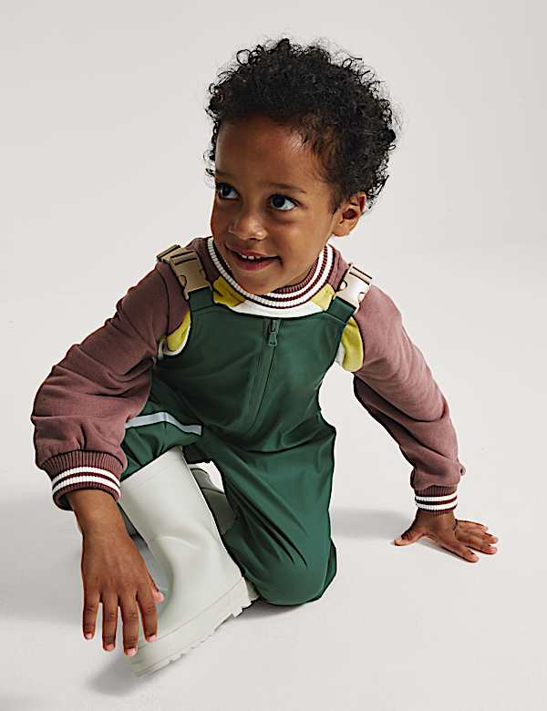 Shower Resistant Dungaree Trousers (2-8 Yrs) - IS