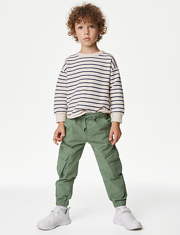 Pure Cotton Cargo Trousers (2-8 Yrs) - CY