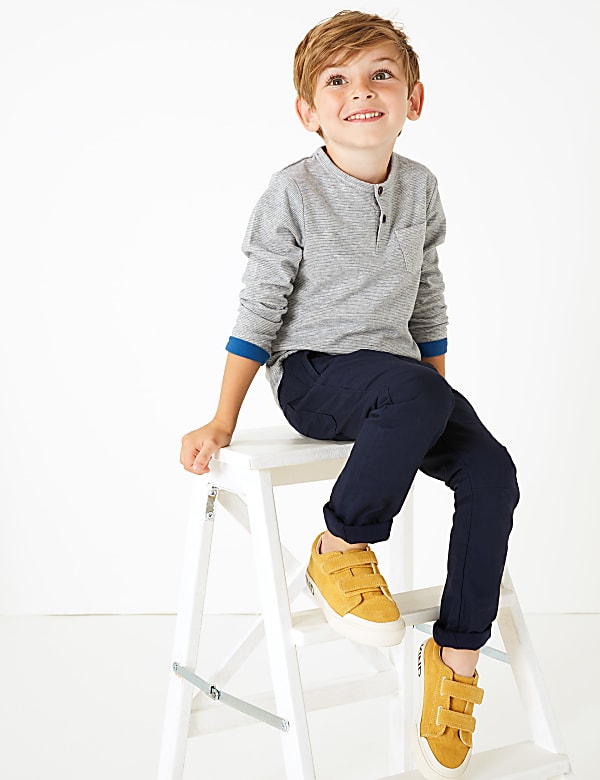 Pure Cotton Ripstop Trousers (3 Months - 7 Years)