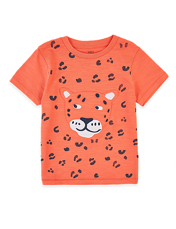 Pure Cotton Leopard T-Shirt (2-7 Years)