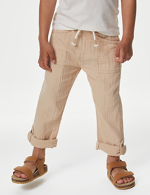 Pure Cotton Double Cloth Trousers (2-8 Yrs)