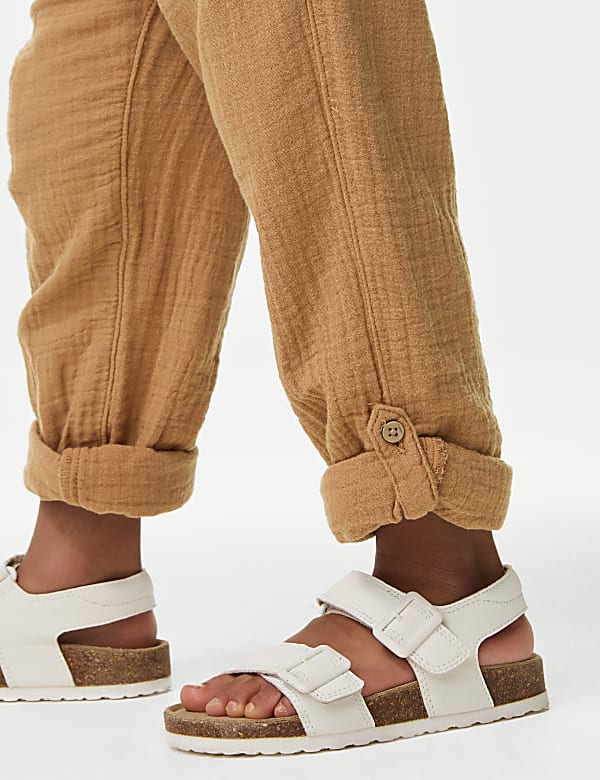 Pure Cotton Drawstring Trousers (2–8 Yrs)