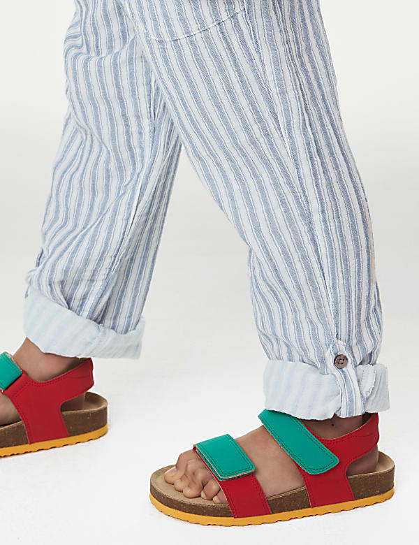 Pure Cotton Striped Trousers (2–8 Yrs)