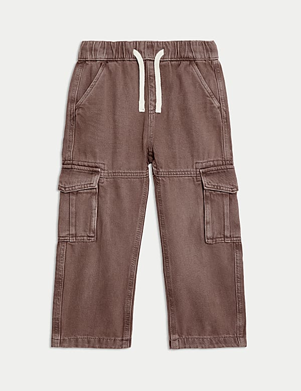 Pure Cotton Twill Cargo Trousers (2-8 Yrs) - ES