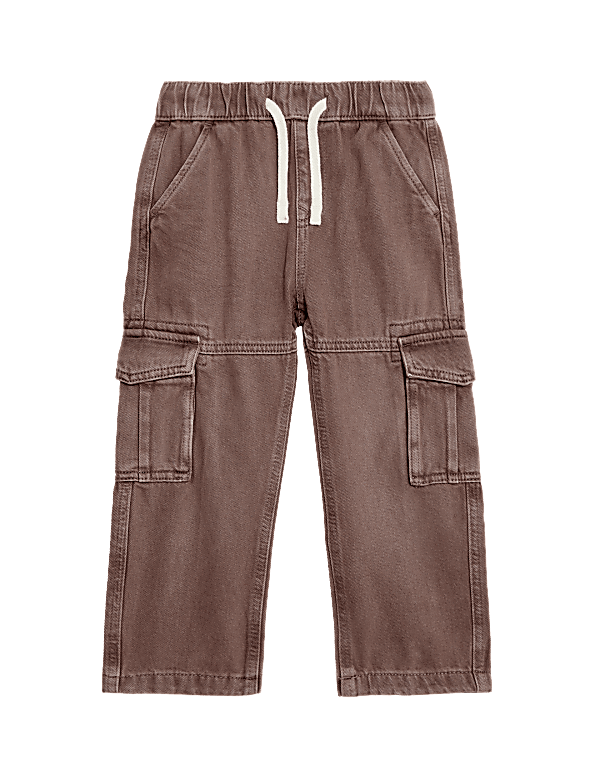 Pure Cotton Twill Cargo Trousers (2-8 Yrs)