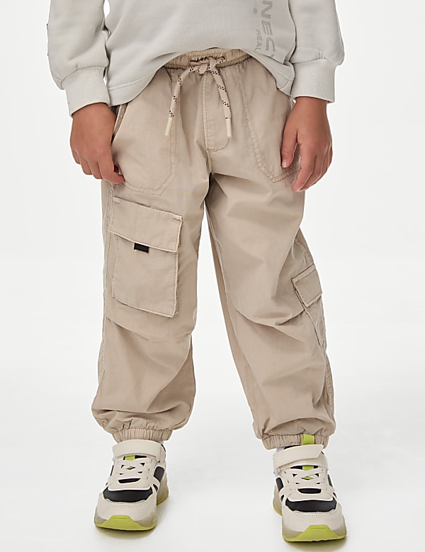 Relaxed Pure Cotton Parachute Trousers (2-8 Yrs) - NZ