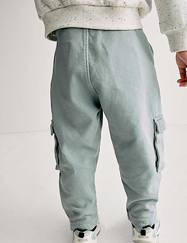 מכנסי קרגו מכותנה טהורה בטקסטורה (8-2 שנים) - IL