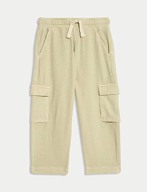 Pure Cotton Textured Cargo Trousers (2-8 Yrs) - AU