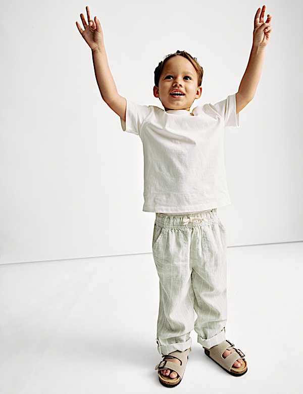 Linen Rich Trousers (2-8 Yrs)