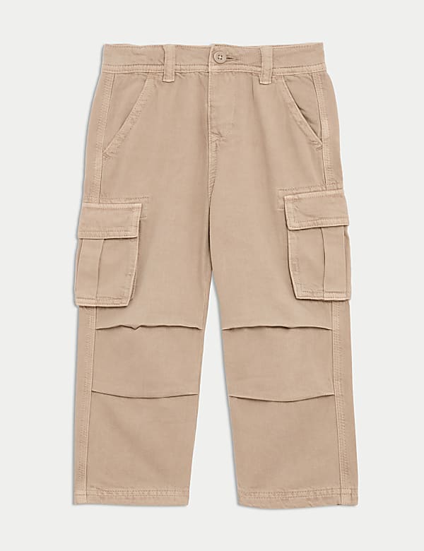 Pantalon cargo coupe large 100 % coton (du 2 au 16 ans) - CH