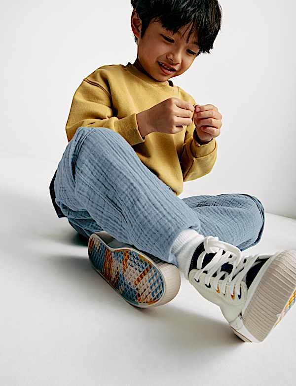 Pantalones cargo 100 % algodón de tejido doble (2-8 años) - US