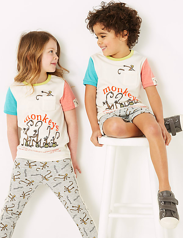 Roald Dahl™ & NHM™ Monkey T-Shirt (2-7 Yrs)