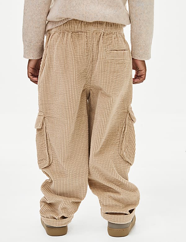 Παντελόνι cargo με κορδόνι σε φαρδιά γραμμή από 100% βαμβάκι (2-8 ετών) - GR