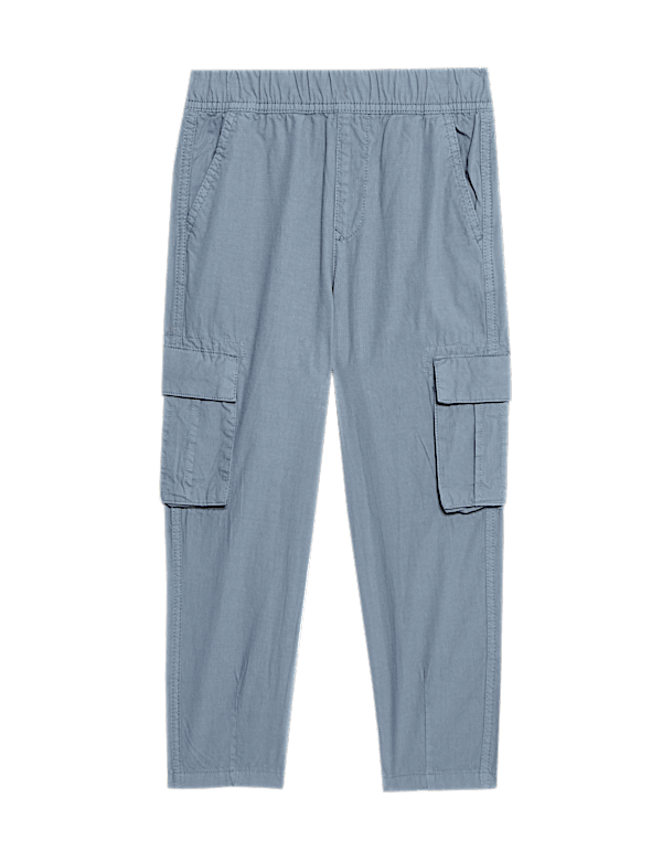 Pure Cotton Ripstop Cargo Trousers (2-8 Yrs)