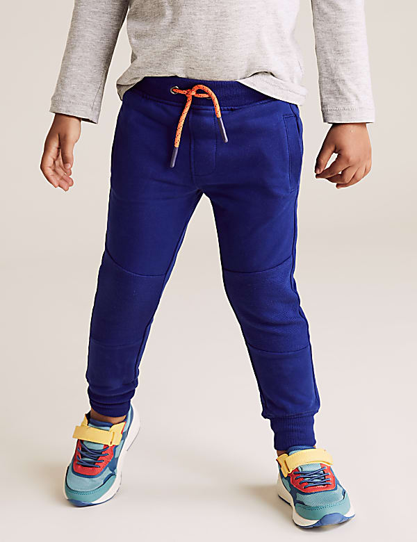 Cotton Ottoman Ribbed Joggers