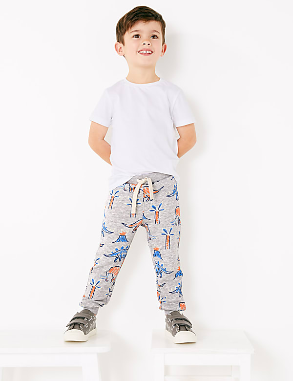 Buy Dinosaur Palm Print Joggers 2 7 Yrs at Marks Spencer
