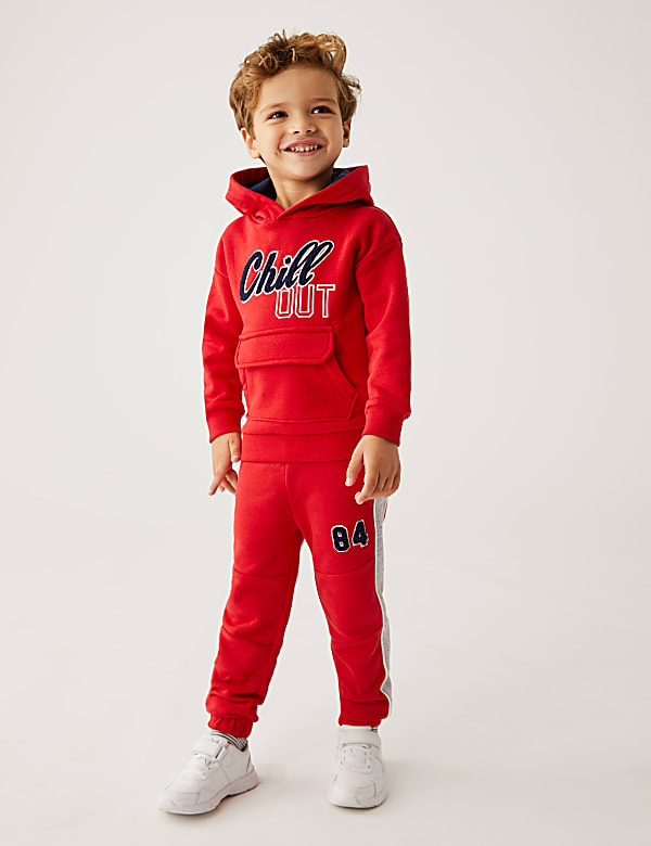 Red side stripe joggers discount