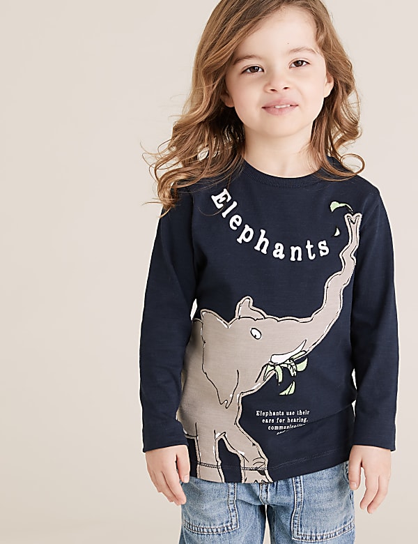 Pure Cotton Roald Dahl™ & NHM™ Elephant Top