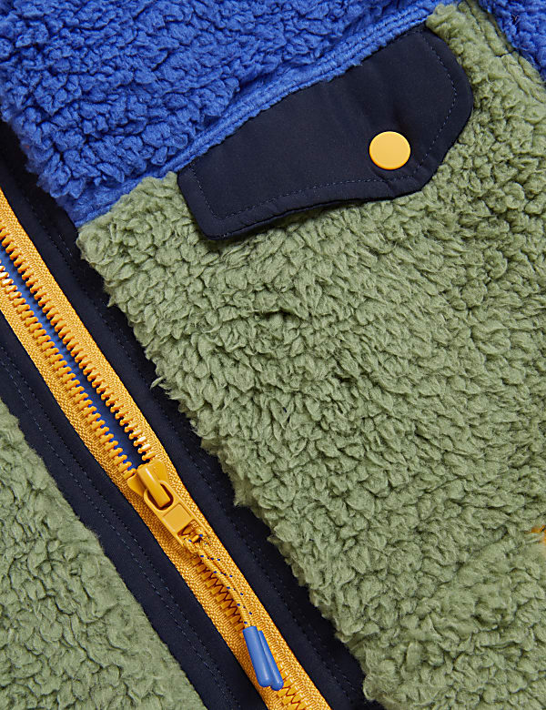 Borg Colour Block Jacket (2-7 Yrs)