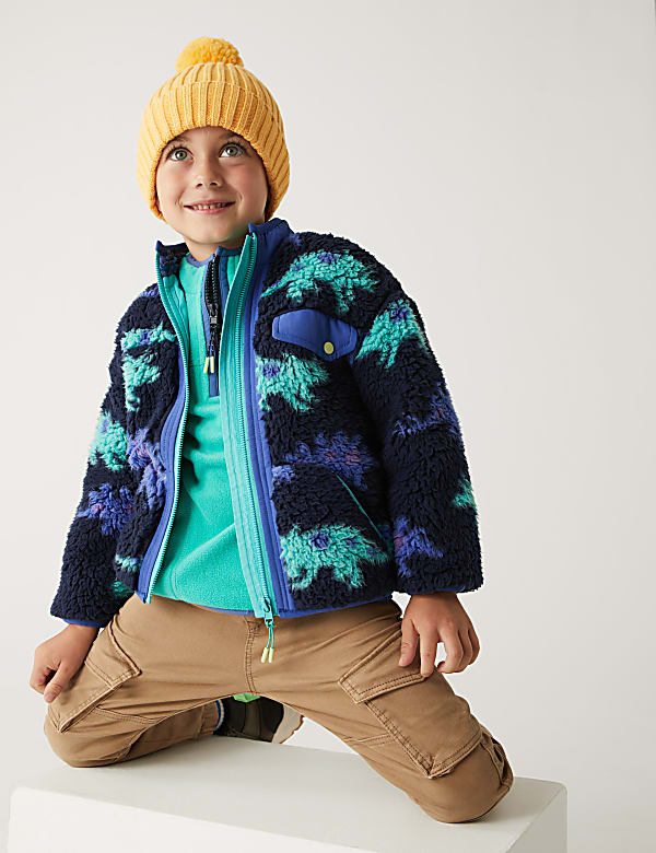 Borg Dinosaur Print Jacket