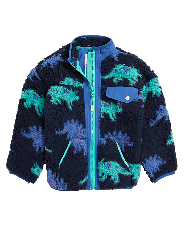 Borg Dinosaur Print Jacket