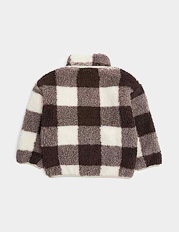 Borg Checked Fleece Lined Jacket (2-8 Yrs)