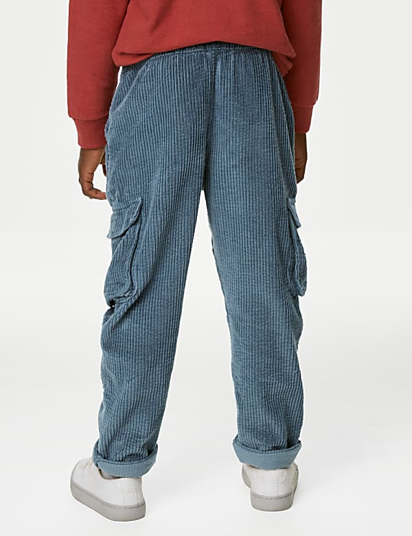 Pure Cotton Cord Cargo Trousers (2-8 Yrs)